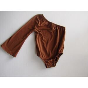 Bailey's Blossoms Brown One-Sleeve Onesie